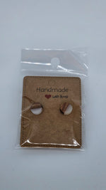 Ohrringe aus Holz & Epoxidharz | Handgemachte Ohrstecker Damen | Bunte Resin Ohrringe | Geschenkidee Frau | Einzigartiger Schmuck Handmade - Bild 3