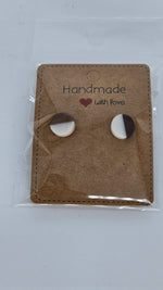 Ohrringe aus Holz & Epoxidharz | Handgemachte Ohrstecker Damen | Bunte Resin Ohrringe | Geschenkidee Frau | Einzigartiger Schmuck Handmade - Bild 4