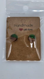 Ohrringe aus Holz & Epoxidharz | Handgemachte Ohrstecker Damen | Bunte Resin Ohrringe | Geschenkidee Frau | Einzigartiger Schmuck Handmade - Bild 8