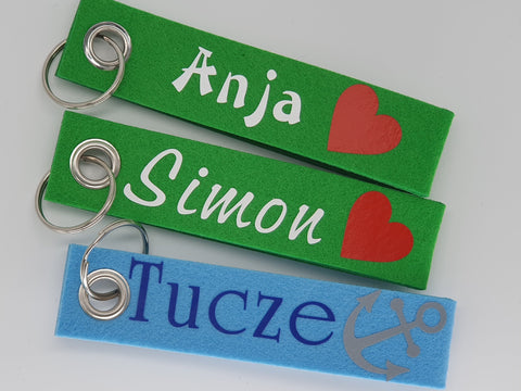 Personalisierter Schlüsselanhänger | Tag | custom made | Geschenk | Wunschtext