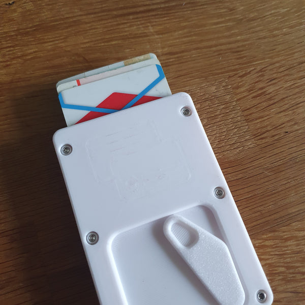 Minimalistische 3D-gedruckte Karten-Geldbörse mit Geldfach – Slim Wallet für EC- & Kreditkarten