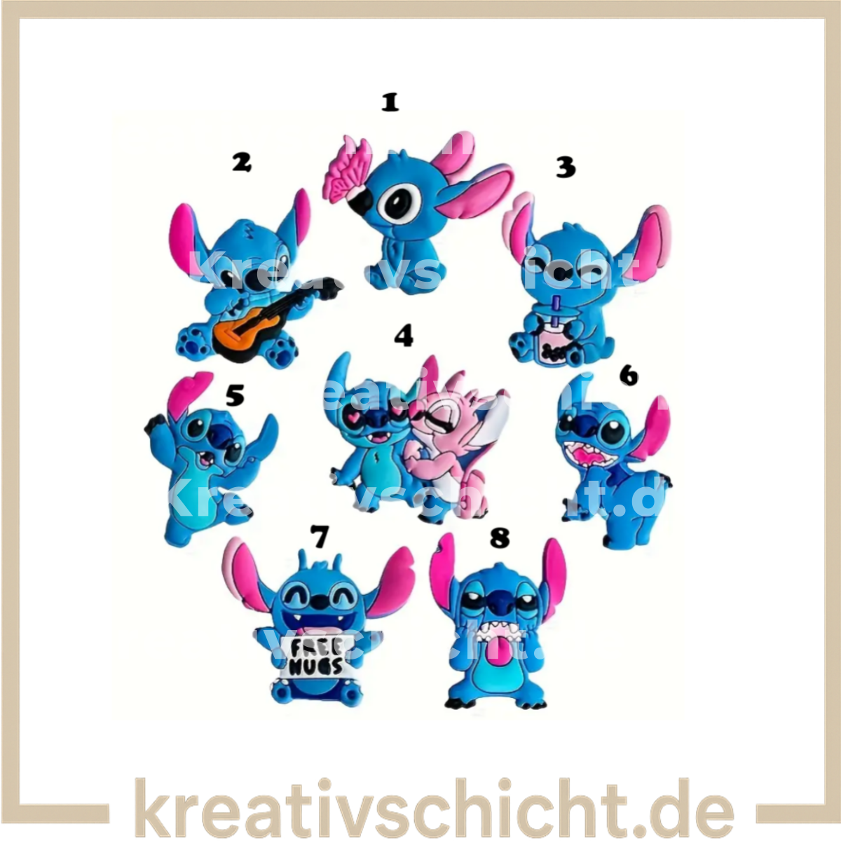 Blaue Alien Schuh-Charms für Clogs – bunte Cartoon-Motive