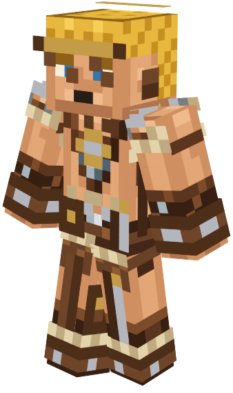 Retro Kraftheld Skin PNG Download für blockbasiertes Sandbox-Spiel