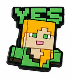 Pixel-Game Schuh-Charms für Clogs – Block- und Gaming-Motive