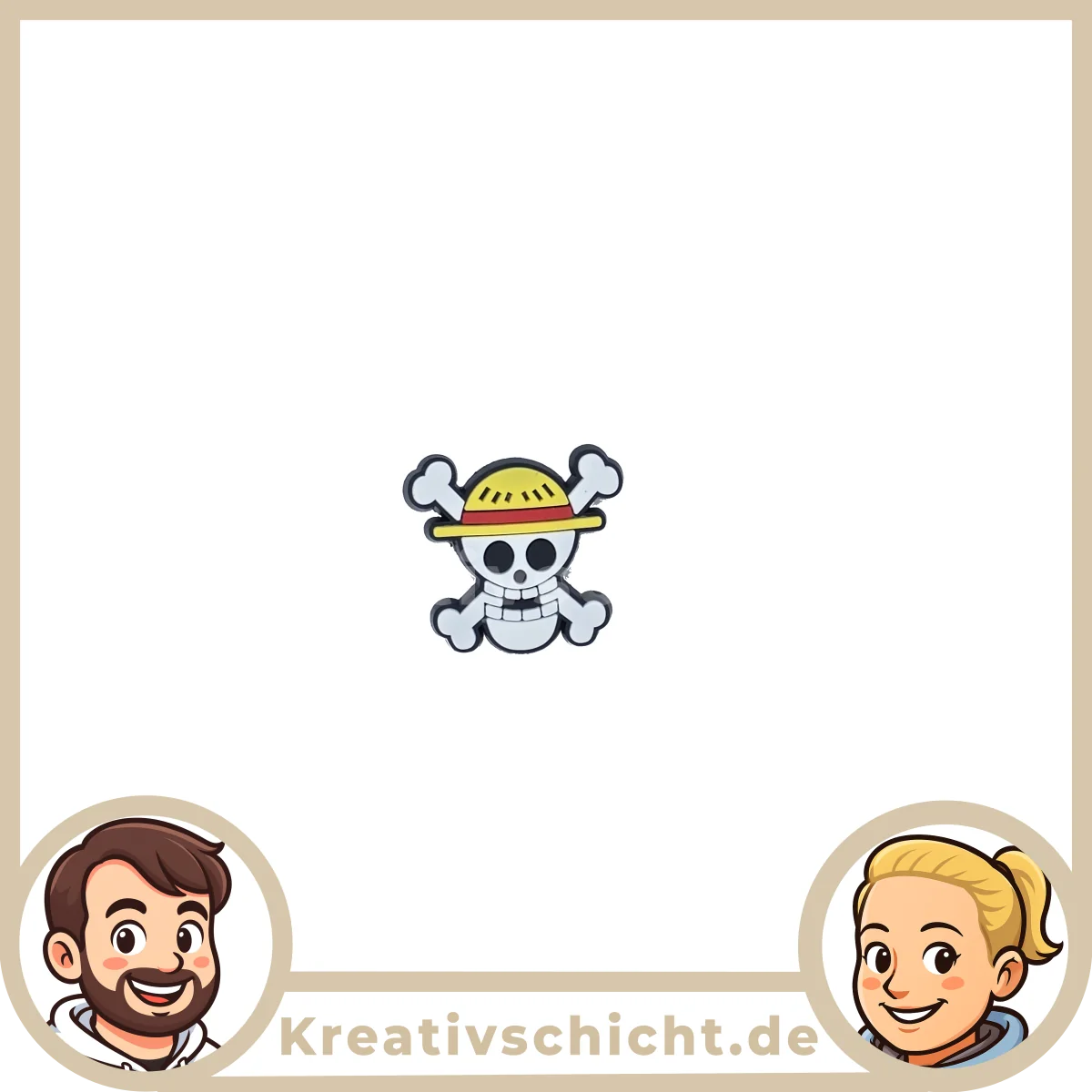 Anime Piraten Schuh-Charms für Clogs – bunte Figuren-Motive