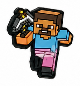 Pixel-Game Schuh-Charms für Clogs – Block- und Gaming-Motive