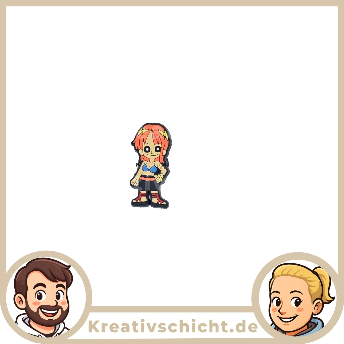 Anime Piraten Schuh-Charms für Clogs – bunte Figuren-Motive