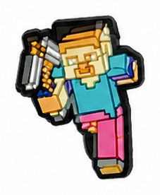 Pixel-Game Schuh-Charms für Clogs – Block- und Gaming-Motive