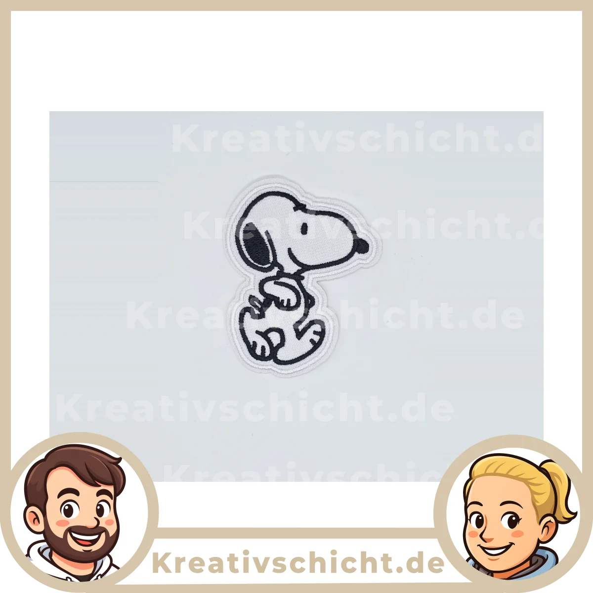 Snoopy Patch | Iron-on Patch | Funny Animal Motif | Handmade Accessory (Copy)