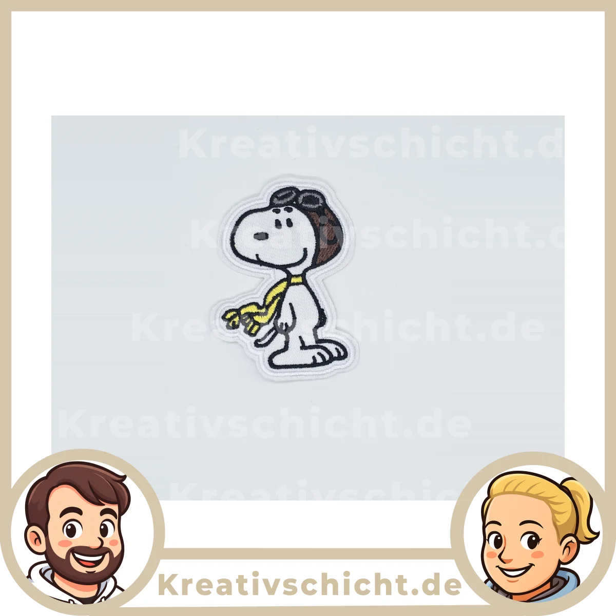 Snoopy Patch | Iron-on Patch | Funny Animal Motif | Handmade Accessory (Copy)