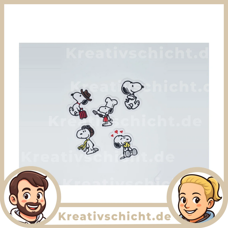 Snoopy Patch | Aufnäher Bügelbild | Lustiges Tiermotiv | Handmade Accessoire (Kopie)