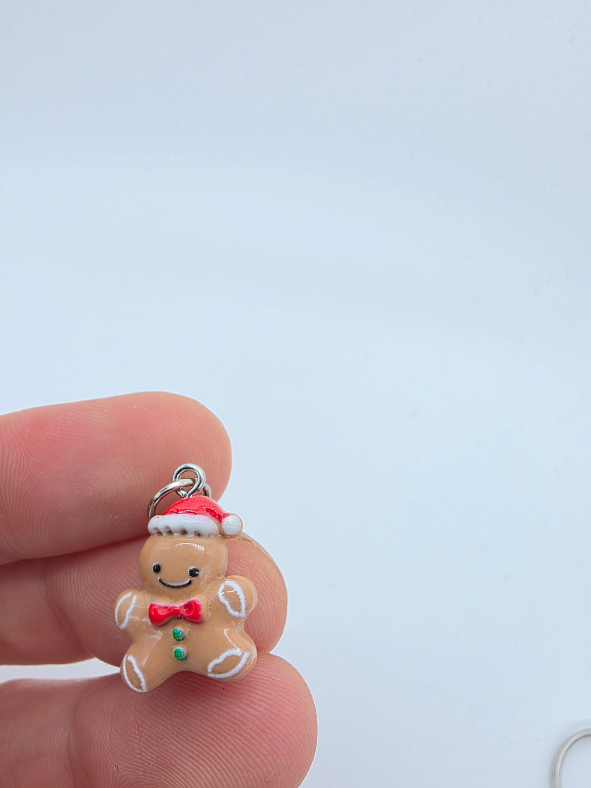 Gingerbread Man Keychain 2cm Plastic Christmas Gingerbread Gift