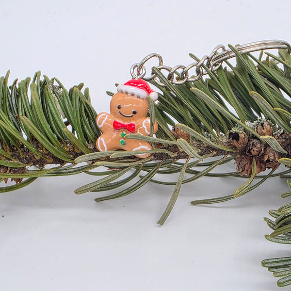 Lebkuchenmann Schlüsselanhänger 2cm Kunststoff Weihnachten Gingerbread Geschenk
