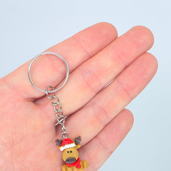 Rentier Anhänger | Christmas Reindeer | Weihnachten Schlüsselanhänger – Handgemacht | Geschenkidee