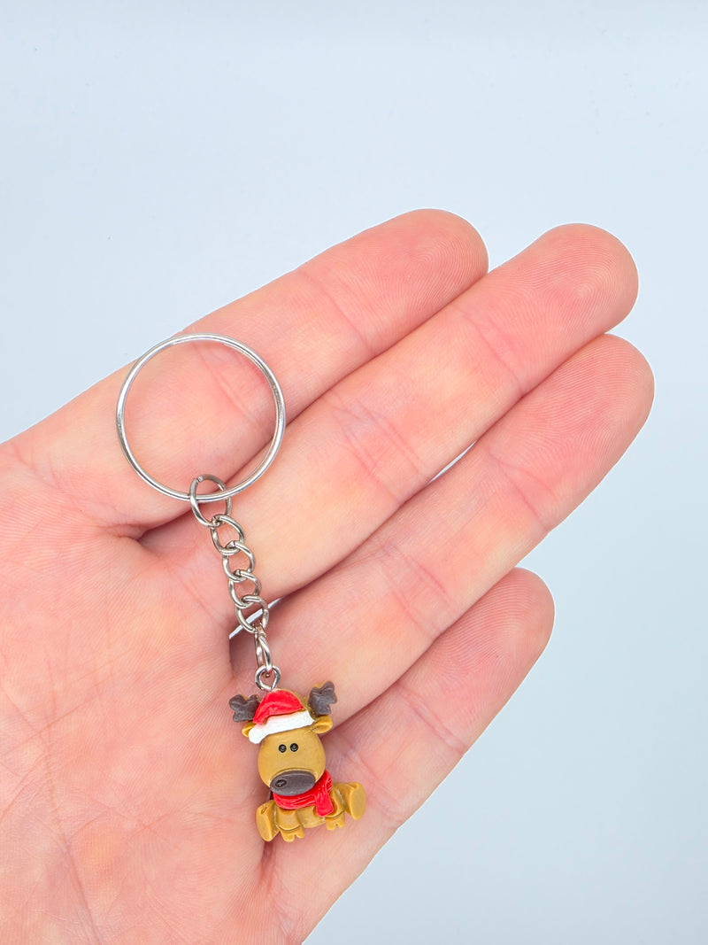 Rentier Anhänger | Christmas Reindeer | Weihnachten Schlüsselanhänger – Handgemacht | Geschenkidee