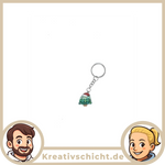 Weihnachtsbaum Schlüsselanhänger | Tannenbaum Anhänger | Xmas Deko | Handgemacht | Geschenkidee Weihnachten | Mini Baum Figur | Schlüsselring - Bild 1