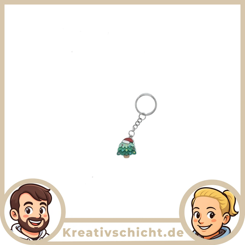Weihnachtsbaum Schlüsselanhänger | Tannenbaum Anhänger | Xmas Deko | Handgemacht | Geschenkidee Weihnachten | Mini Baum Figur | Schlüsselring