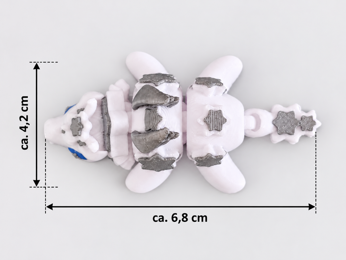 Süßer Sternendrache 3D Druck beweglich Mini Drache Fidget Fantasy Deko Figur