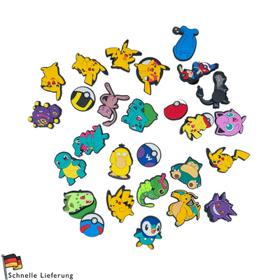 Pokemon Style Charms | Schuh Deko für Crocs & Clogs | Jibbitz kompatibel | Kinder