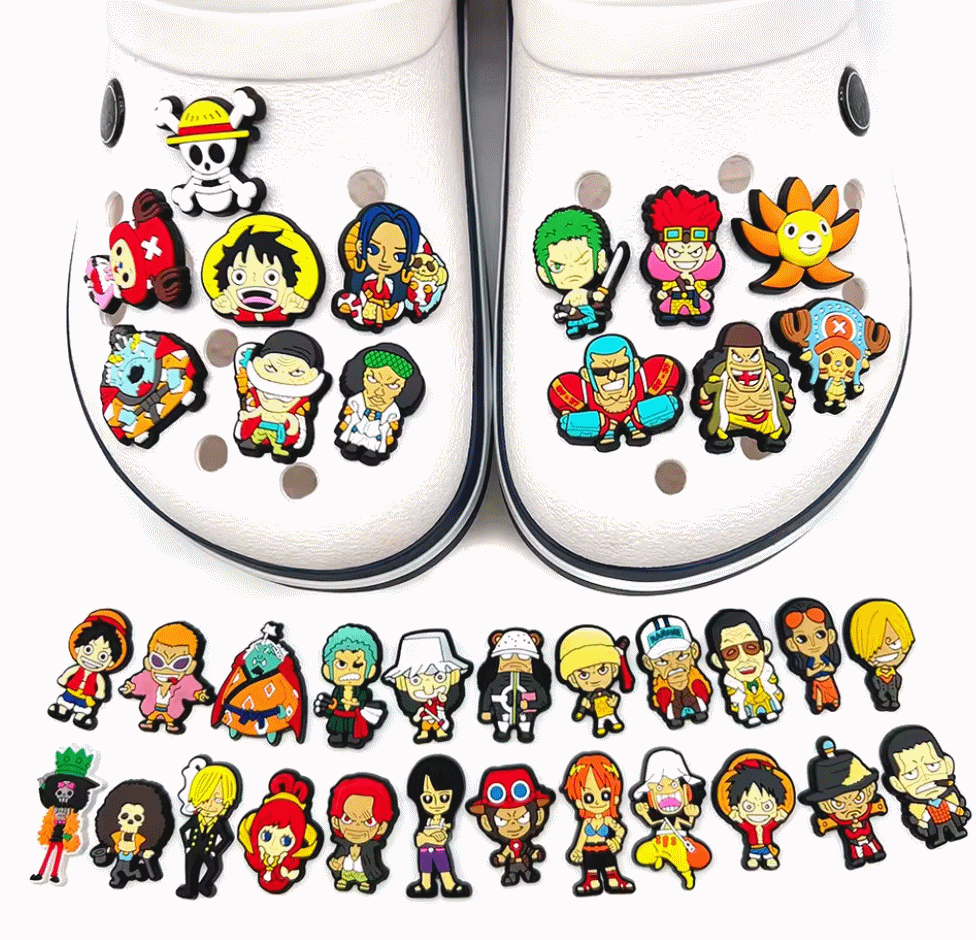 One Piece Charms Set | Jibbitz Compatible | Anime Shoe Charms