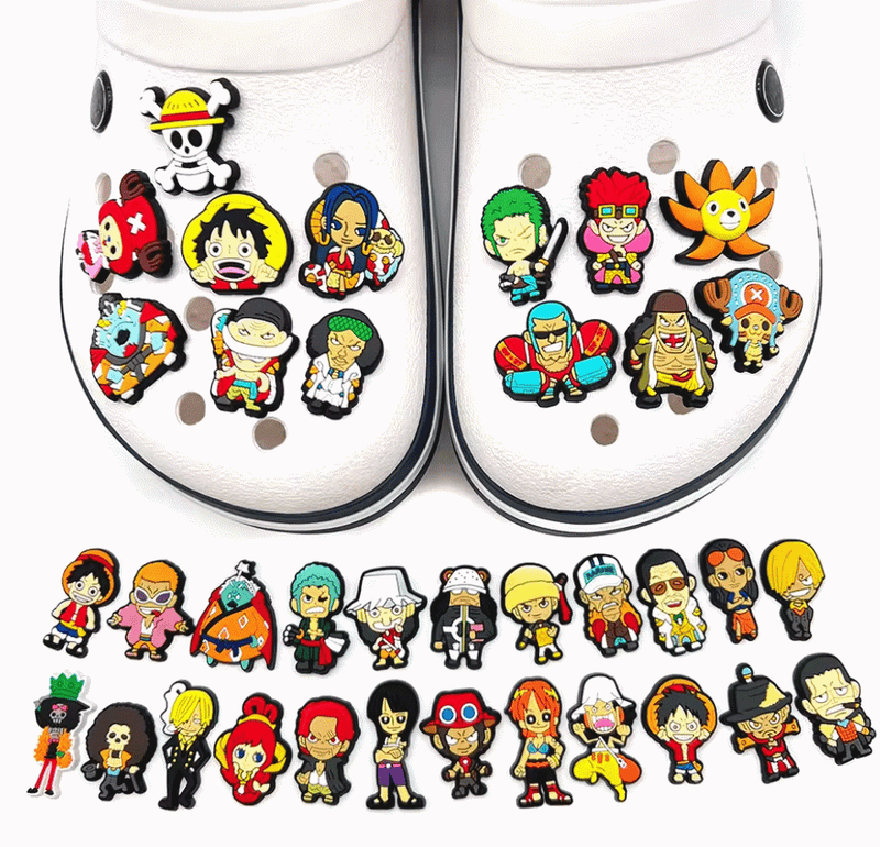 One Piece Charms Set | Jibbitz kompatibel | Anime Schuh Stecker