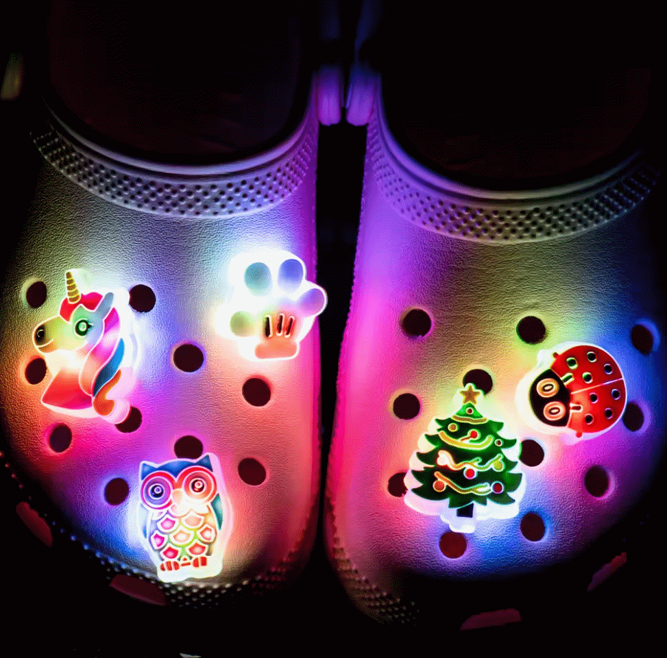 Blinkende Schuh Charms LED – Jibbitz kompatibel für Crocs & Clogs | Cartoon