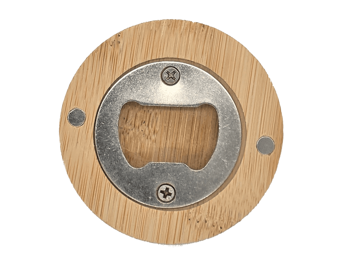 Flaschenöffner aus Holz magnetisch mit Gravur