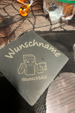 Schiefer Untersetzer personalisiert mit Gravur | Name, Datum, Logo | Geschenk Hochzeit, Geburtstag, Weihnachten - Bild 1