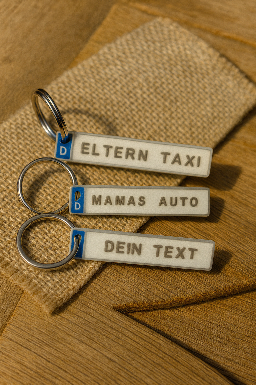 Personalisierter Autoschlüsselanhänger – Handmade | Wunschtext, Eltern Taxi, Mamas Auto, Geschenk, Überraschun g