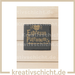 Schiefer Untersetzer 10x10 – Espresso Patronum | Ruhrgebiet | Kaffee Geschenk - Bild 1