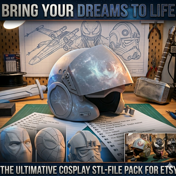 Cosplay STL Bundle | Armor, Helmets & Weapons Pack | 3D Print Files for FDM & Resin | Cosplay Props & Wearable Armor | Commercial Use