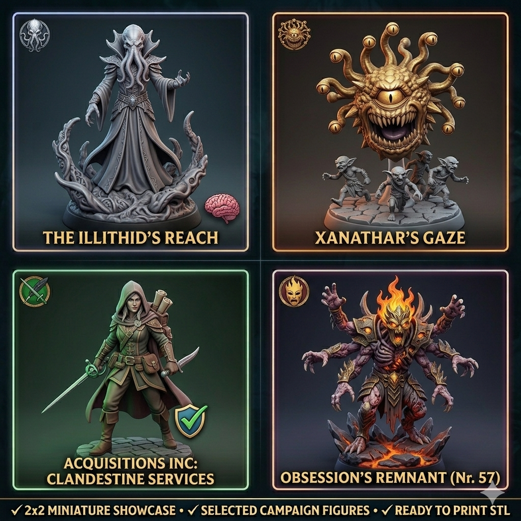 DnD STL Bundle – 500+ Miniatures & Terrain Files for 3D Printing