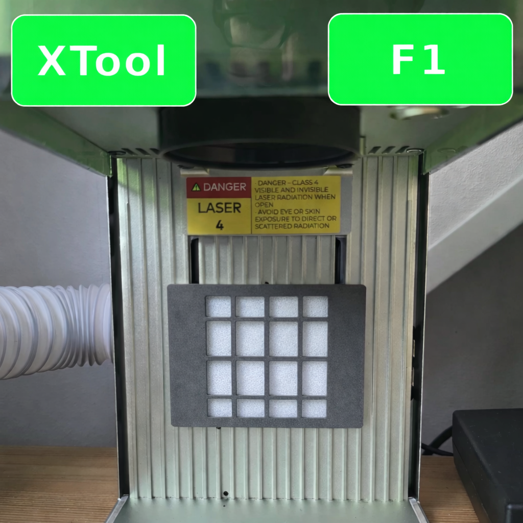 Xtool F1 exhaust filter housing – click-in without tools