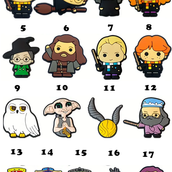 Harry Potter Croc Charm – Schuh Deko Anhänger für Crocs, Clogs, Kinder Schuhe, Jibbitz kompatibel, Schuhclips Accessoires