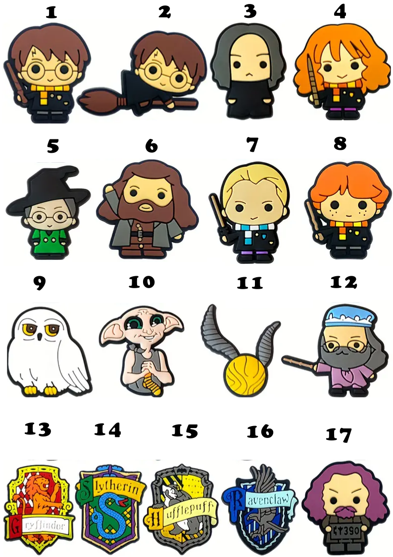 Harry Potter Croc Charm – Schuh Deko Anhänger für Crocs, Clogs, Kinder Schuhe, Jibbitz kompatibel, Schuhclips Accessoires