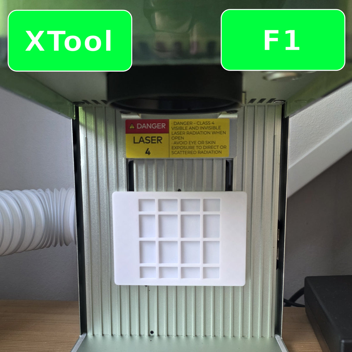 Xtool F1 exhaust filter housing – click-in without tools