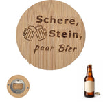 Flaschenöffner aus Holz magnetisch mit Gravur - Bild 1