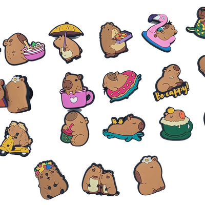 Süße Capybara Schuh-Anhänger für Crocs, Sandalen, Jibbitz