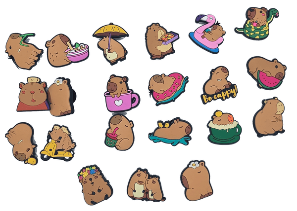Capybara Shoe Charms for Crocs, Sandals, Jibbitz
