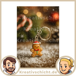 Lebkuchenmann Schlüsselanhänger 2cm Kunststoff Weihnachten Gingerbread Geschenk - Bild 3