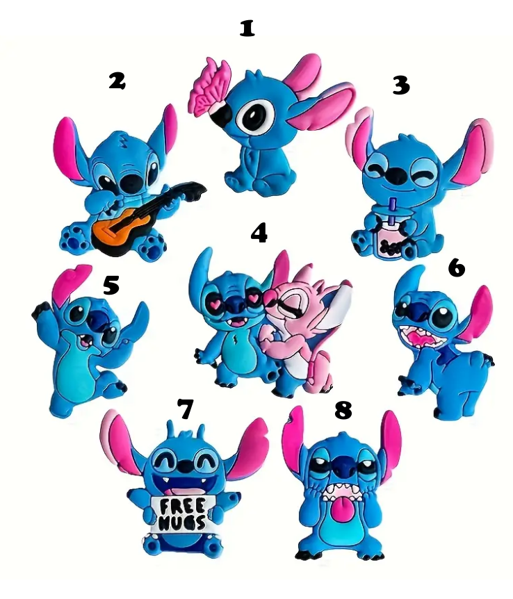 Lilo & Stitch Croc Charms – Schuh Deko Anhänger für Crocs, Clogs, Kinder Schuhe, Jibbitz kompatibel, Schuhclips Accessoires