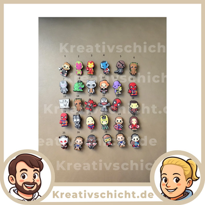 Marvel Charms – Schuh Deko Anhänger für Crocs, Clogs, Kinder Schuhe, Jibbitz kompatibel, Schuhclips Accessoires
