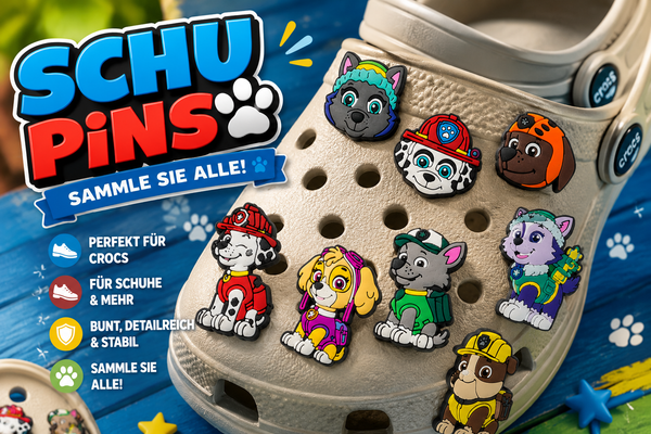 Hunde Patrol Paw Charms – Schuh Deko Anhänger für Crocs, Clogs, Kinder Schuhe, Jibbitz