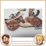 Eiszeit Cartoon Patch | Aufnäher Bügelbild | Lustiges Tiermotiv | Handmade Accessoire - Bild 4