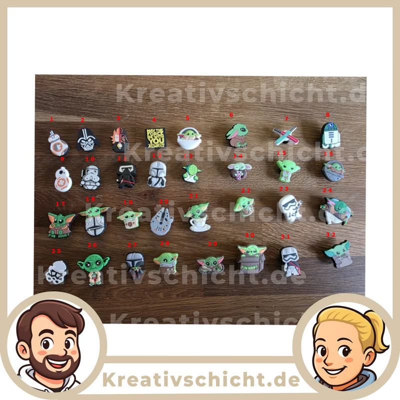 Star Wars Charms – Schuh Deko Anhänger für Crocs, Clogs, Schuhe, Jibbits