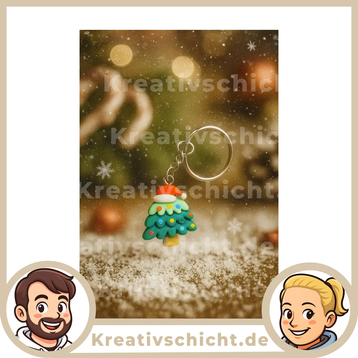 Weihnachtsbaum Schlüsselanhänger | Tannenbaum Anhänger | Xmas Deko | Handgemacht | Geschenkidee Weihnachten | Mini Baum Figur | Schlüsselring