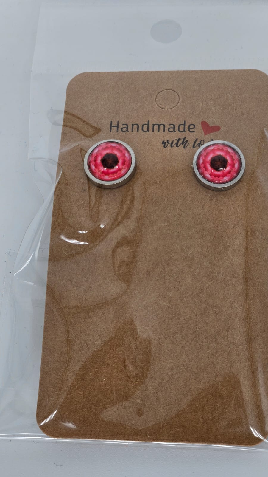 Mandala Ohrringe aus Holz & Resin | Handgemachte bunte Ohrstecker | Spiritueller Schmuck für Frauen | Leichte Boho Ohrringe | Geschenkidee Handmade