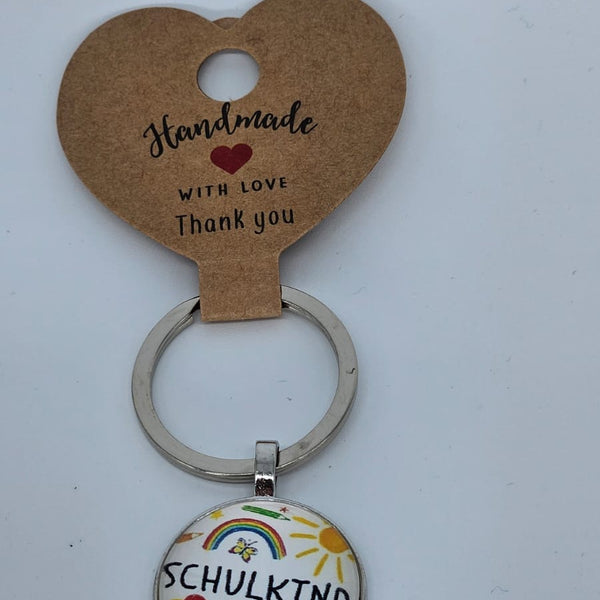 Schulkind Schlüsselanhänger Einschulung | Geschenk zur Einschulung | Handmade Schlüsselanhänger für Mädchen & Jungen | Schulanfang Geschenkidee