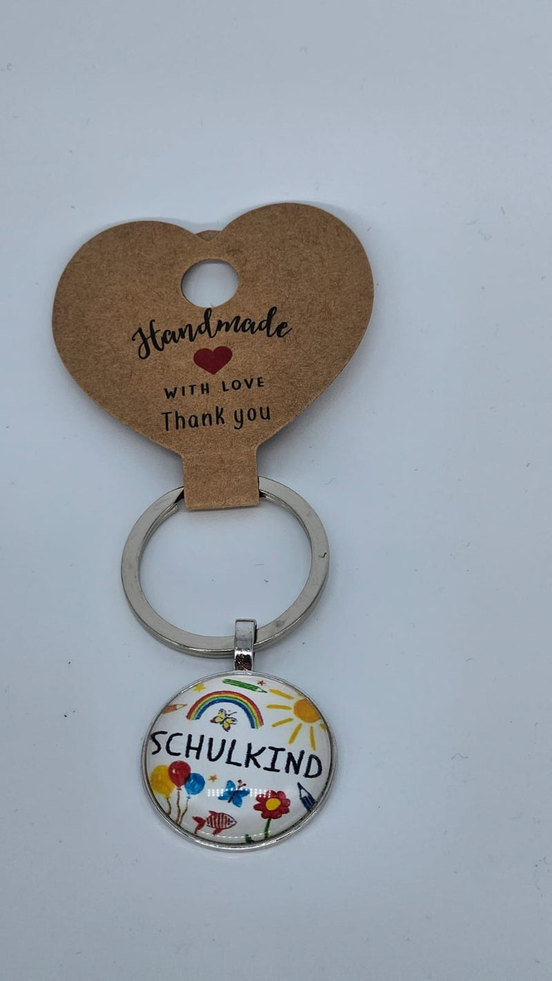Schulkind Schlüsselanhänger Einschulung | Geschenk zur Einschulung | Handmade Schlüsselanhänger für Mädchen & Jungen | Schulanfang Geschenkidee