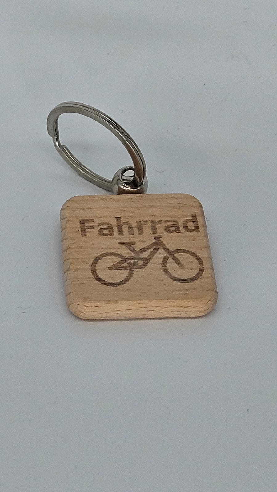 Wooden keychain with engraving – bicycle | Handmade gift | Unique wooden pendant